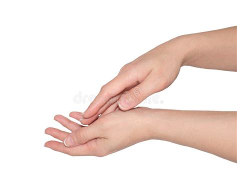 Tender Skin of Hands Concept on White Isolated Background Stock Photo ...