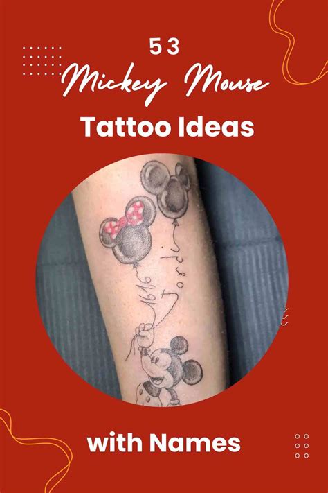 53 Mickey Mouse Tattoo Ideas with Names - Tattoo Glee