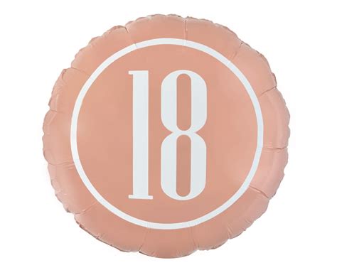 BALON 18" RÓŻOWO ZŁOTY LICZBA 18 - Hurtownia Towar na festyny