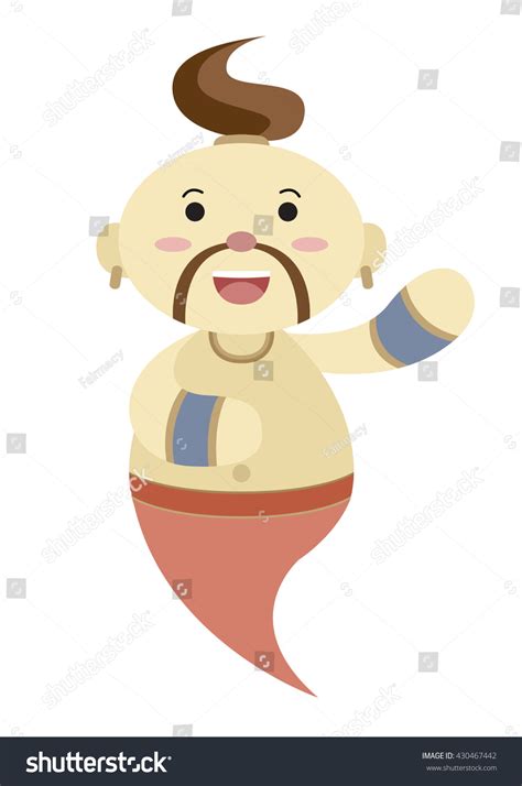 Happy Jinny Cartoon Vector: เวกเตอร์สต็อก (ปลอดค่าลิขสิทธิ์) 430467442