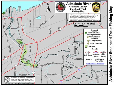 Ashtabula River Steelhead Fishing Map | DIY Fly Fishing