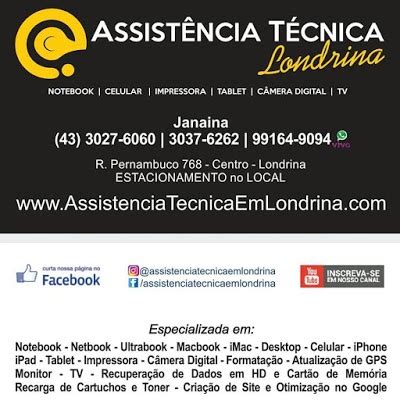 Atl Assistência A Técnica Londrina - ASSISTÊNCIA TÉCNICA LONDRINA em Londrina - PR | Assistencias.net.br