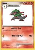 Pokémon Fraxure 4 4 - dual chop - My Pokemon Card