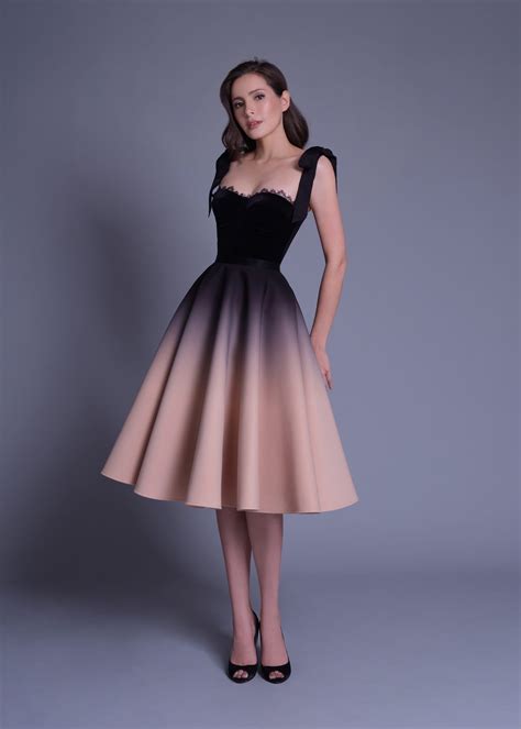 4062 "La Lune" Nude-Ombré Round Skirt | POEM | Fashion dresses, Evening