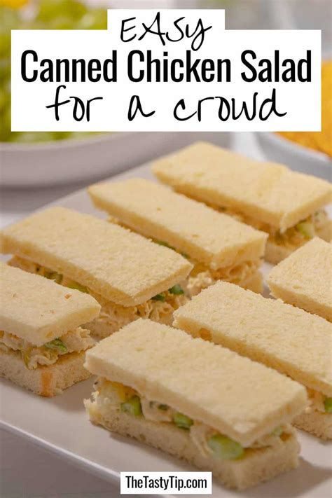 Easy Canned Chicken Salad Recipe for a Crowd - The Tasty Tip
