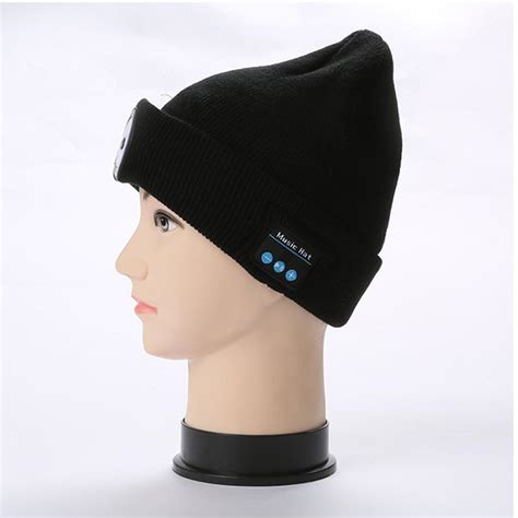 Купить Зимняя вязаная шапка унисекс 5, беспроводная шапка, Bluetooth ...