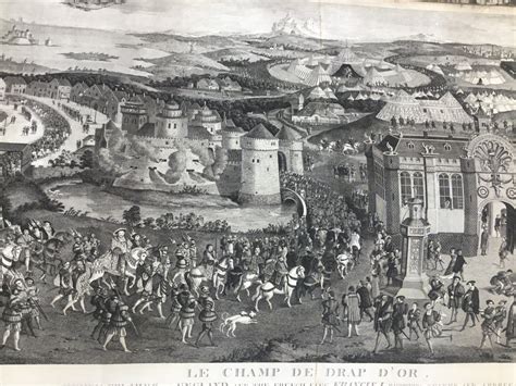 Le Camp Du Drap D’or Grande Gravure Panoramique (119cm) - gravures ...