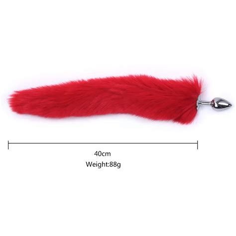 10 Color Stainless Steel Fox Tail Anal Butt Plug,Sexual Show Special ...
