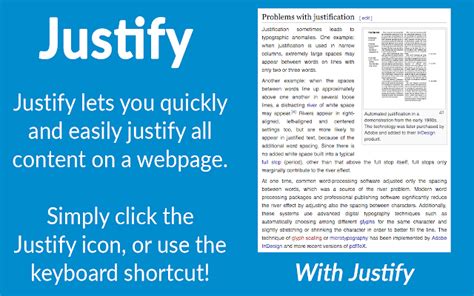 Justify - Chrome Web Store