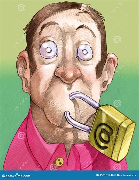 Censors Online Internet Close Our Mounth Be Careful Stock Illustration ...