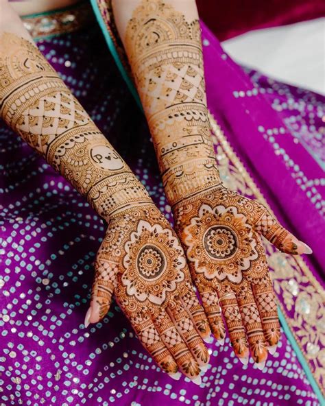 bridal mehndi designs  full hands front