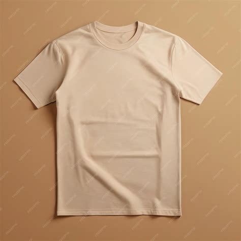 Premium Photo | T shirt mockup with beige background