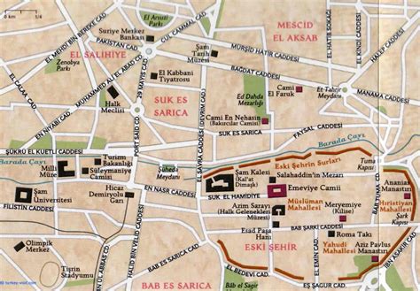 Damascus Map - Syria