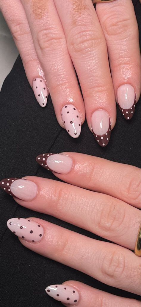 french nails  polka dots