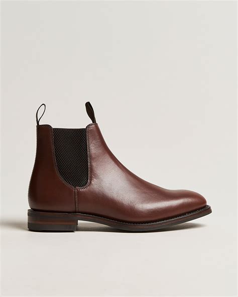 Loake 1880 Chatsworth Chelsea Boot Brown Waxy Leather at CareOfCarl.com