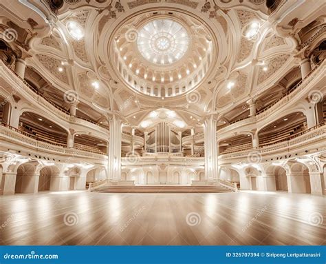 elegant concert hall  grand architecture  intricate details