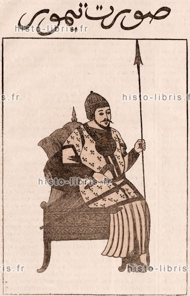 Portrait de Tamerlan - Gravure d'illustration historique