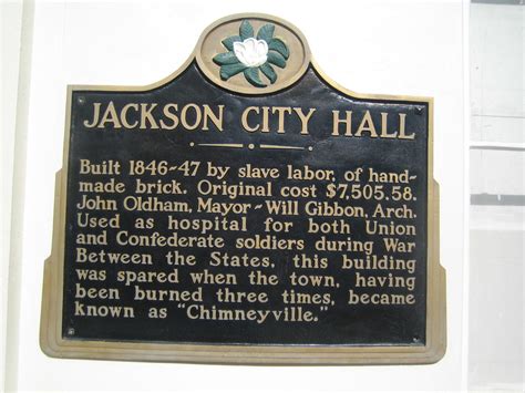 Historical Markers in Jackson, Mississippi - MISSISSIPPI HISTORICAL MARKERS