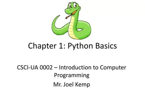 chapter  python basics powerpoint