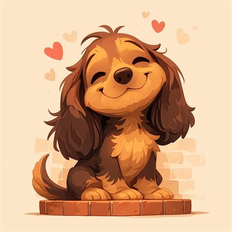 Premium Vector | Cocker Spaniel Sitting by a Fireplace