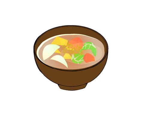 野菜スープのフリーイラスト - 食べ物の無料素材 - チコデザ