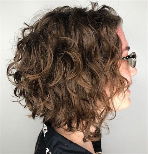 angled bob with curly hair 8