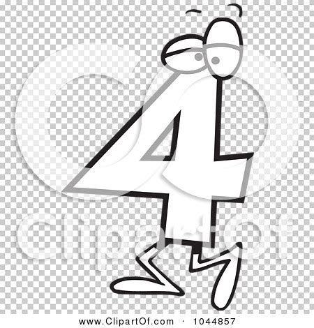 Royalty-Free (RF) Clip Art Illustration of a Cartoon Black And White ...