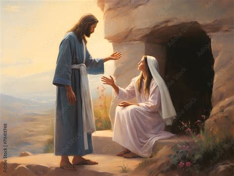 jesus christ appearing  mary magdalene  empty tomb