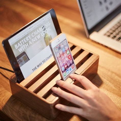 AllDock Medium Wood Multi-Charging Station #charge, #dockingstation, # ...