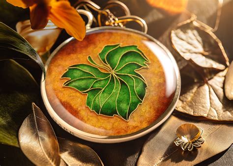 Polygonum Leaves – Philippe Enamel Jewelry