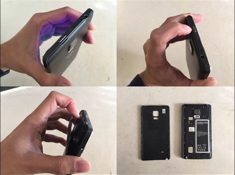 Samsung Galaxy Note Edge: Снятие задней крышки и замена аккумуляторной ...