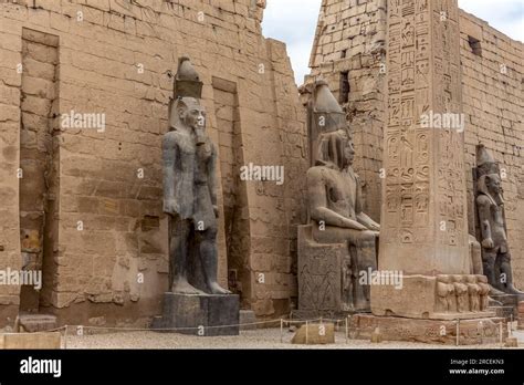 pylon  luxor temple stock photo alamy