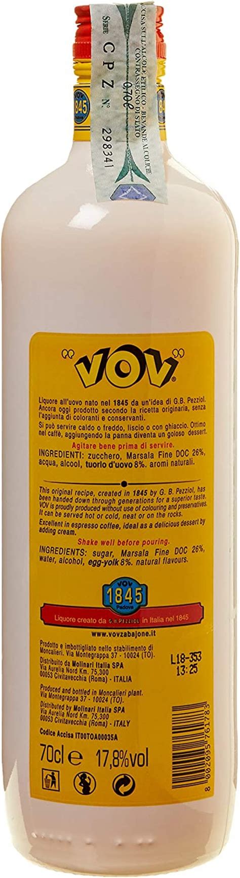 Molinari Vov Liqueur aux œufs 70 cl.