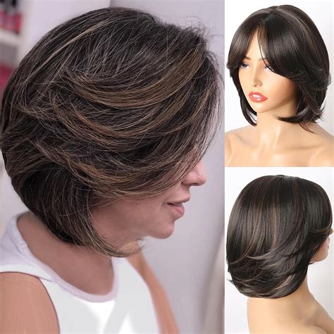 neck length black layered bob hairstyles