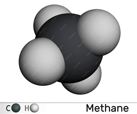premium photo methane ch molecule molecular model  main component