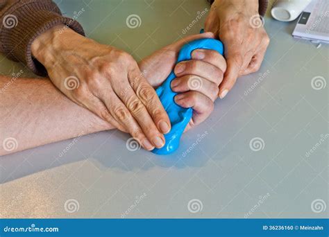 Hand Physiotherapy To Recover A Stock Photo - Image: 36236160