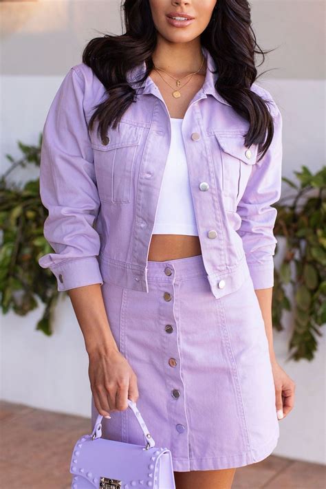 Miriam Lavender Denim Jacket - ShopperBoard
