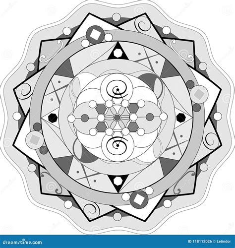 Mandala Symbol Imagined by the Example of Eastern Religions, Buddhism ...