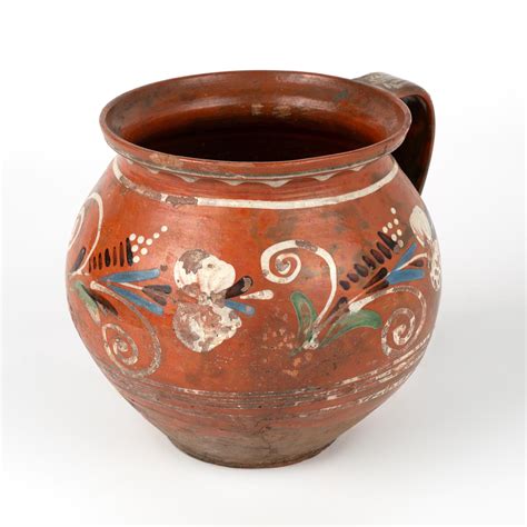 brown hand painted earthenware pottery hungary circa   stdibs