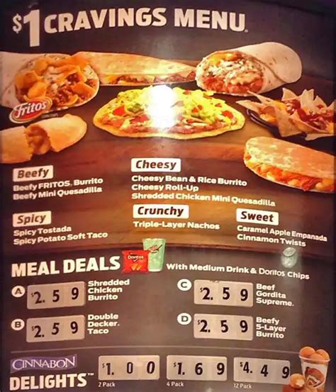 Printable Taco Bell Menu 2020