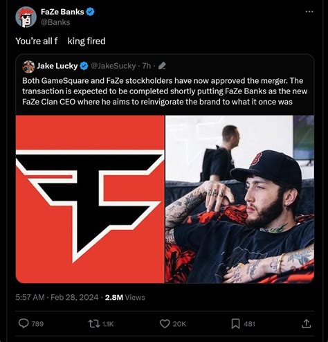 "You're all f**king fired" - FaZe Banks addresses community as