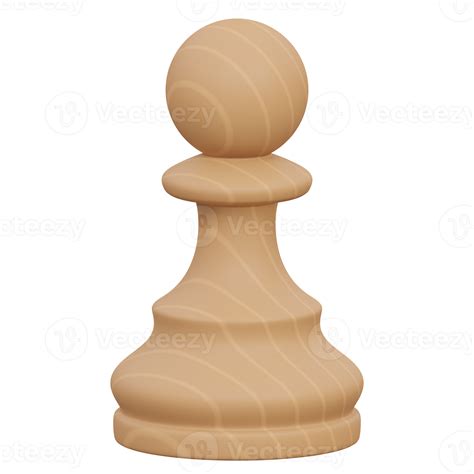 pawn 3d render icon illustration with transparent background, chess ...