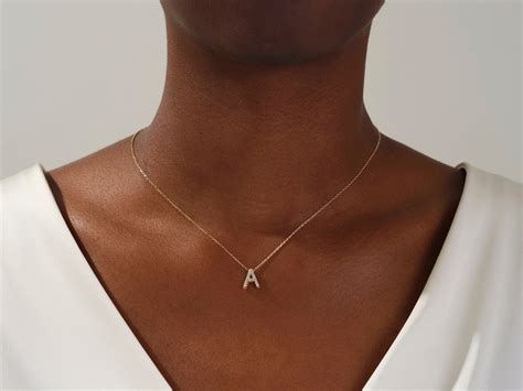 gold initial necklace letter necklace customizable necklaces