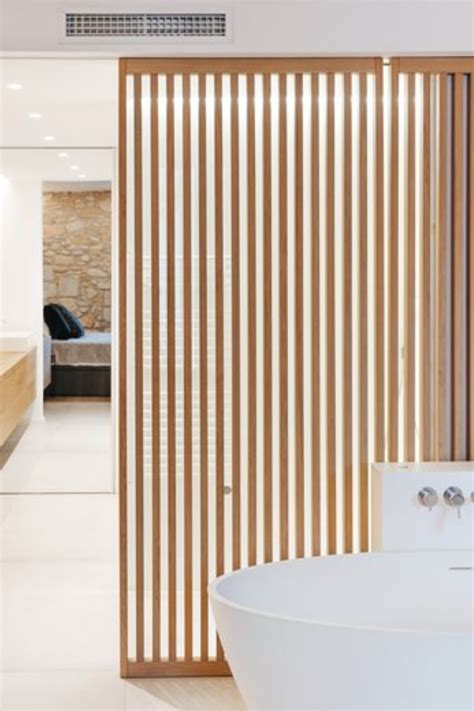 Wood Room Divider for Bathroom