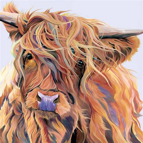 Scarlett Highland Cow Print By Lauren's Cows | Highland cow painting ...