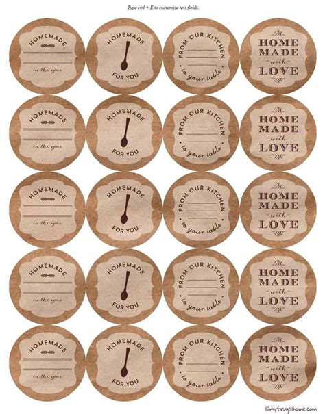 Printable Canning Jar Labels inside Canning Jar Labels Template – 10 ...