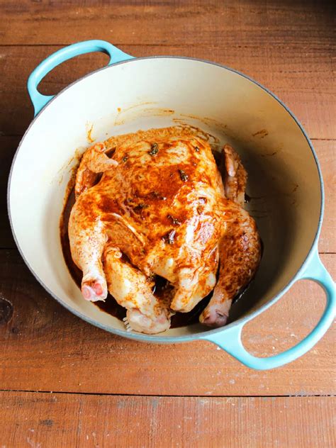 How to Roast a Chicken in a Dutch Oven - Cooking With Carlee