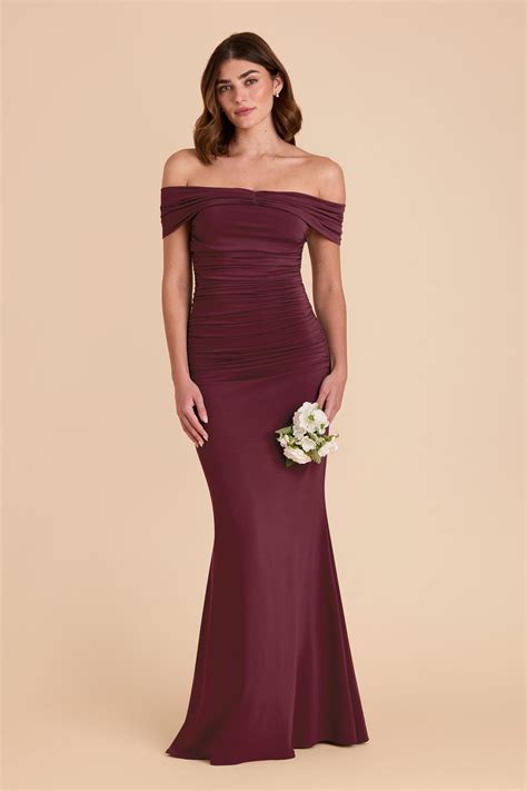 Denise Cabernet Luxe Knit Bridesmaid Dress | Birdy Grey