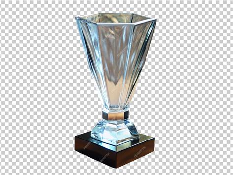Premium PSD | Blank glass acrylic trophy