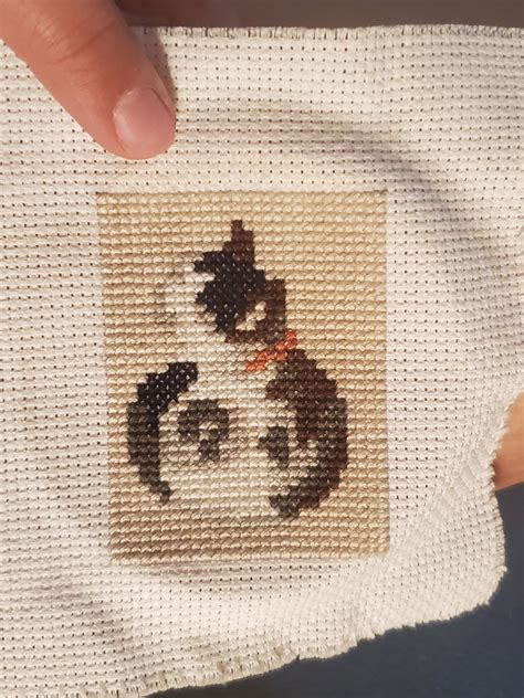 [WIP] Cross stitch mini art piece! Pattern bought on Esty from